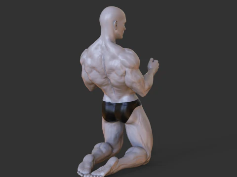 Posa del bodybuilder Modello di stampa 3D