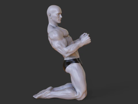 Posa del bodybuilder Modello di stampa 3D