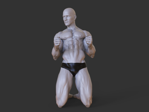 Bodybuilder Pose 3D Принт Модель
