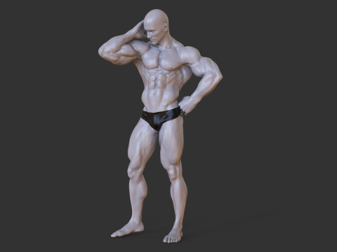 Bodybuilder Pose 3D 打印模型