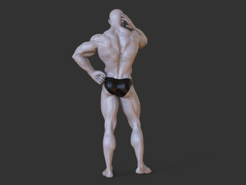 Bodybuilder Pose 3D 打印模型