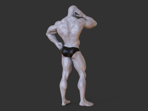 Bodybuilder Pose 3D 打印模型