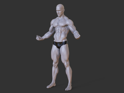 Bodybuilder Pose Modello di stampa 3D