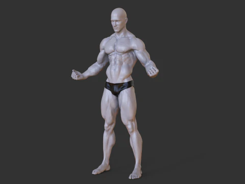 Pose de culturiste Modèles 3D en vedette