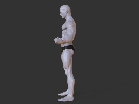 Pose de culturiste Modèles 3D en vedette