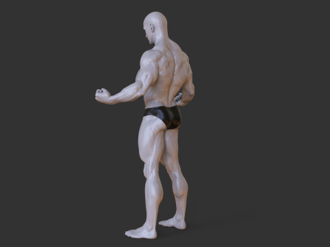 Bodybuilder Pose Modello di stampa 3D
