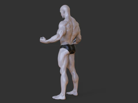 Pose de culturiste Modèles 3D en vedette