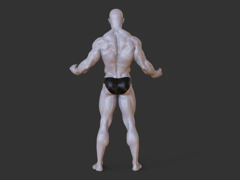 Pose de culturiste Modèles 3D en vedette