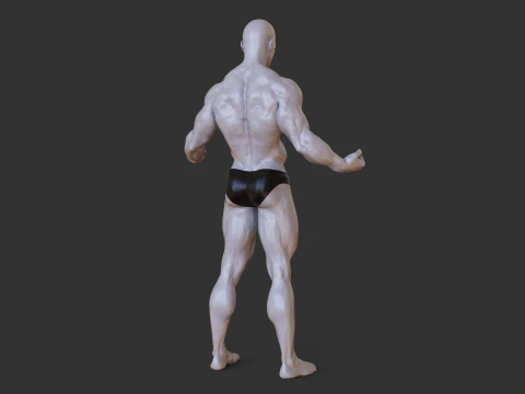 Pose de culturiste Modèles 3D en vedette