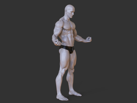 Bodybuilder Pose Modello di stampa 3D