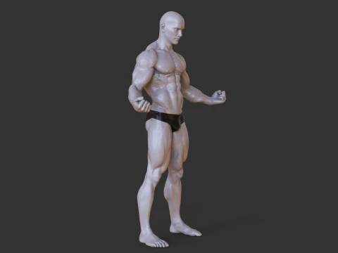 Pose de culturiste Modèles 3D en vedette