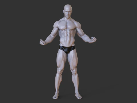 Pose de culturiste Modèles 3D en vedette