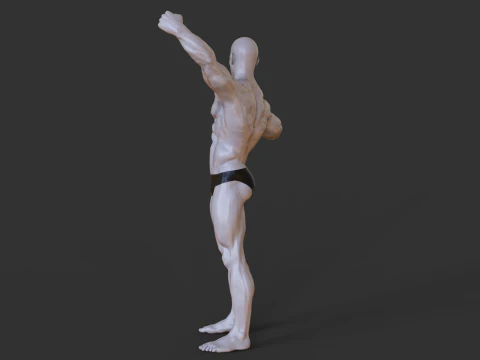 Bodybuilder Pose 3D Print Model