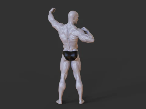 Bodybuilder Pose 3D Print Model