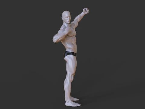 Bodybuilder Pose 3D Print Model