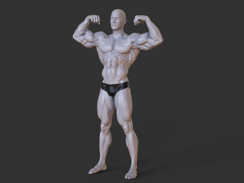 Поза культурист 3D Принт Модель