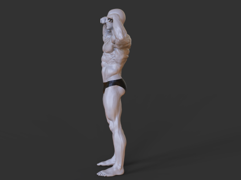 Bodybuilder Pose Model do druku 3D