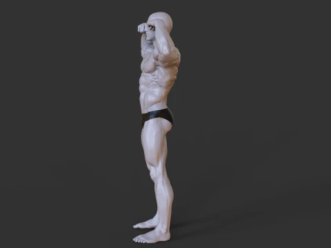 Поза культурист 3D Принт Модель