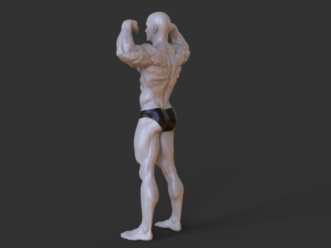 Bodybuilder Pose Model do druku 3D