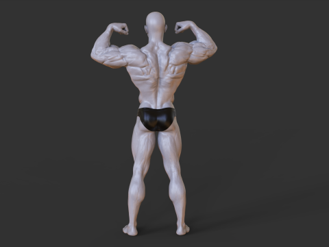 Bodybuilder Pose Model do druku 3D