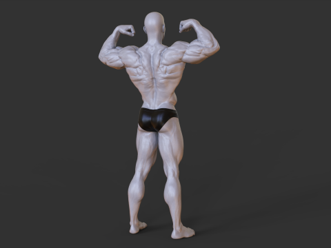 Bodybuilder Pose Model do druku 3D