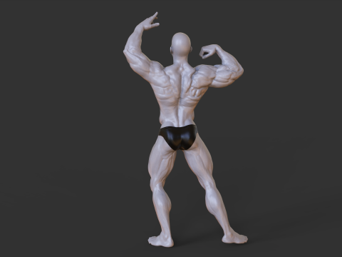 Bodybuilder Pose Modelo de Impressão 3D
