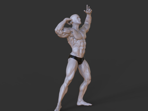 Bodybuilder Pose Modelo de Impressão 3D