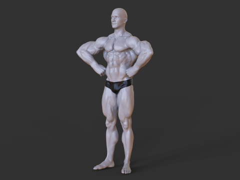 Bodybuilder Pose 3D-printmodel