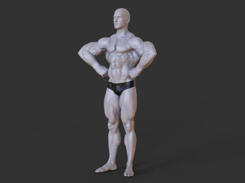 Postura do fisiculturista Modelo de Impressão 3D