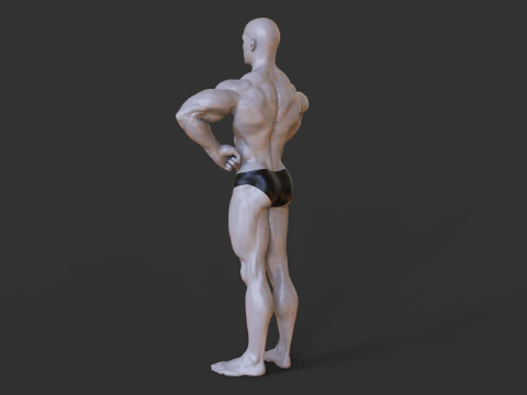 Postura do fisiculturista Modelo de Impressão 3D