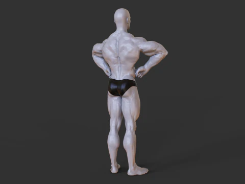 Postura do fisiculturista Modelo de Impressão 3D