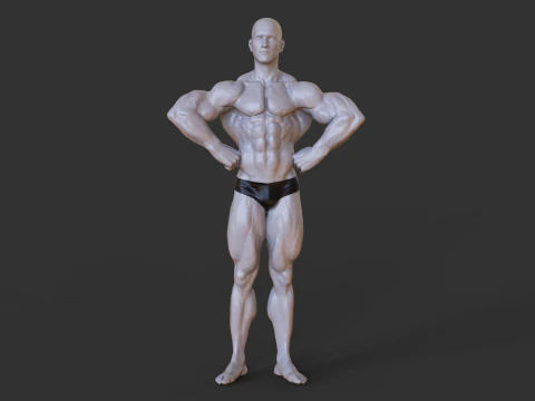 Postura do fisiculturista Modelo de Impressão 3D