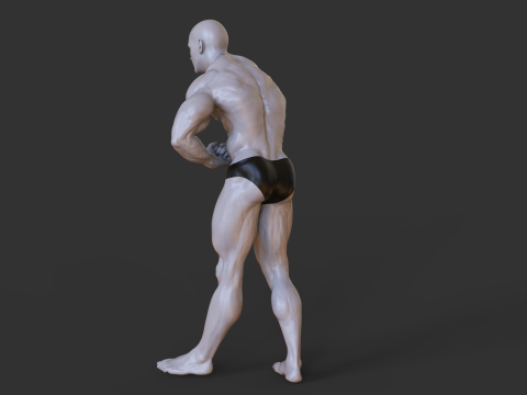 Bodybuilder Pose 3D Print Model