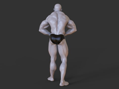 Bodybuilder Pose 3D Print Model