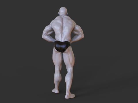 Bodybuilder Pose 3D Print Model