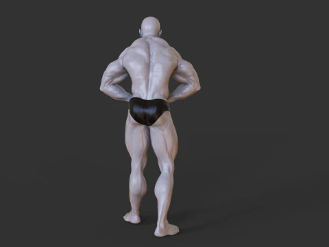 Postura do fisiculturista Modelo de Impressão 3D