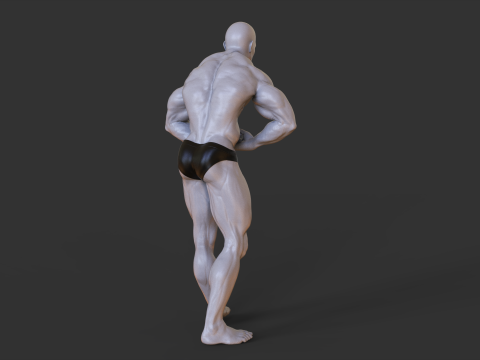 Bodybuilder Pose 3D Print Model