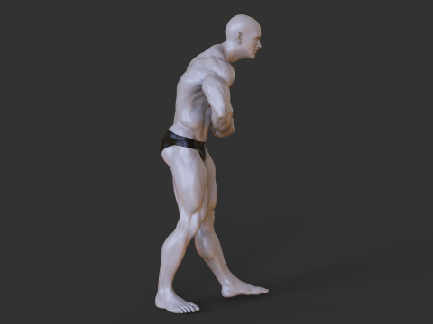 Bodybuilder Pose 3D Print Model