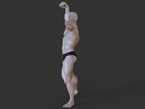 Bodybuilder Pose 3D Baskı Modeli