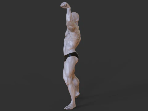 Bodybuilder Pose 3D Print Model