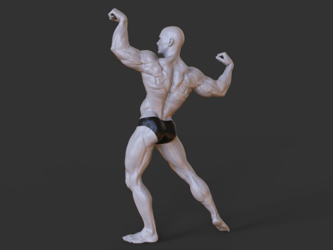 Bodybuilder Pose 3D Baskı Modeli