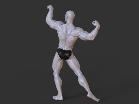 Bodybuilder Pose 3D Baskı Modeli