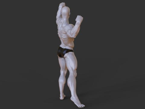 Bodybuilder Pose 3D Baskı Modeli