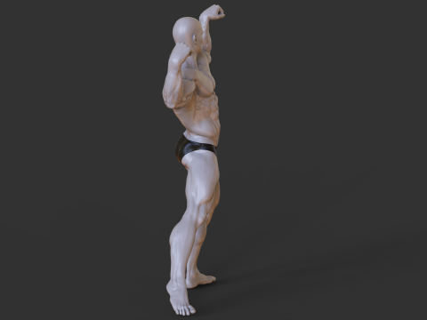 Bodybuilder Pose 3D Baskı Modeli
