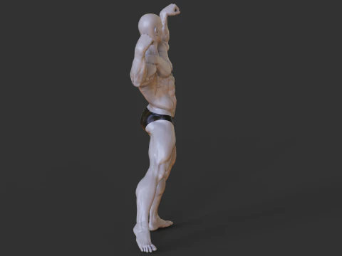 Bodybuilder Pose 3D Print Model
