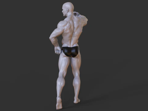 Bodybuilder Pose 3D Print Model