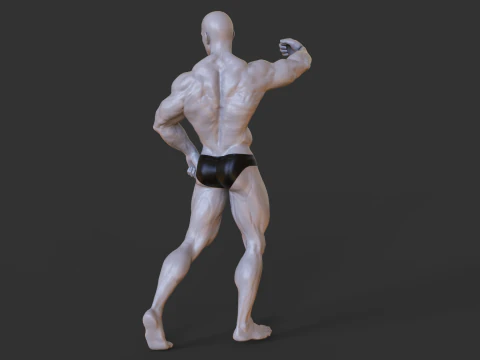 Bodybuilder Pose 3D Print Model