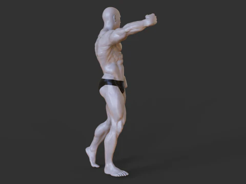 Bodybuilder Pose 3D Print Model