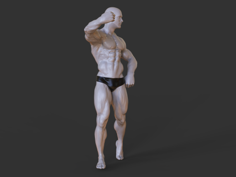 Bodybuilder Pose 3D प्रिंट मॉडल