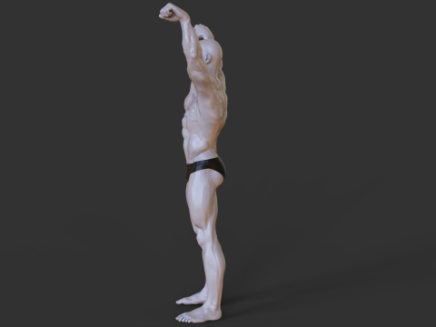 Bodybuilder Pose 3D Baskı Modeli